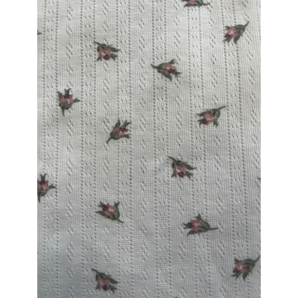 Ultra Flirt Women Gardenia White Floral Rosebud Pointelle Lace Tank Top Medium - Picture 13 of 14